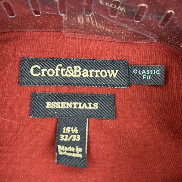 Men's NWT Croft & Barrow Classic Fit Button Down Shirt size 15 ½ - Picture 2 of 7
